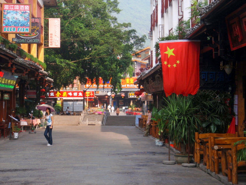 We get the early morning streets almost to ourselves.